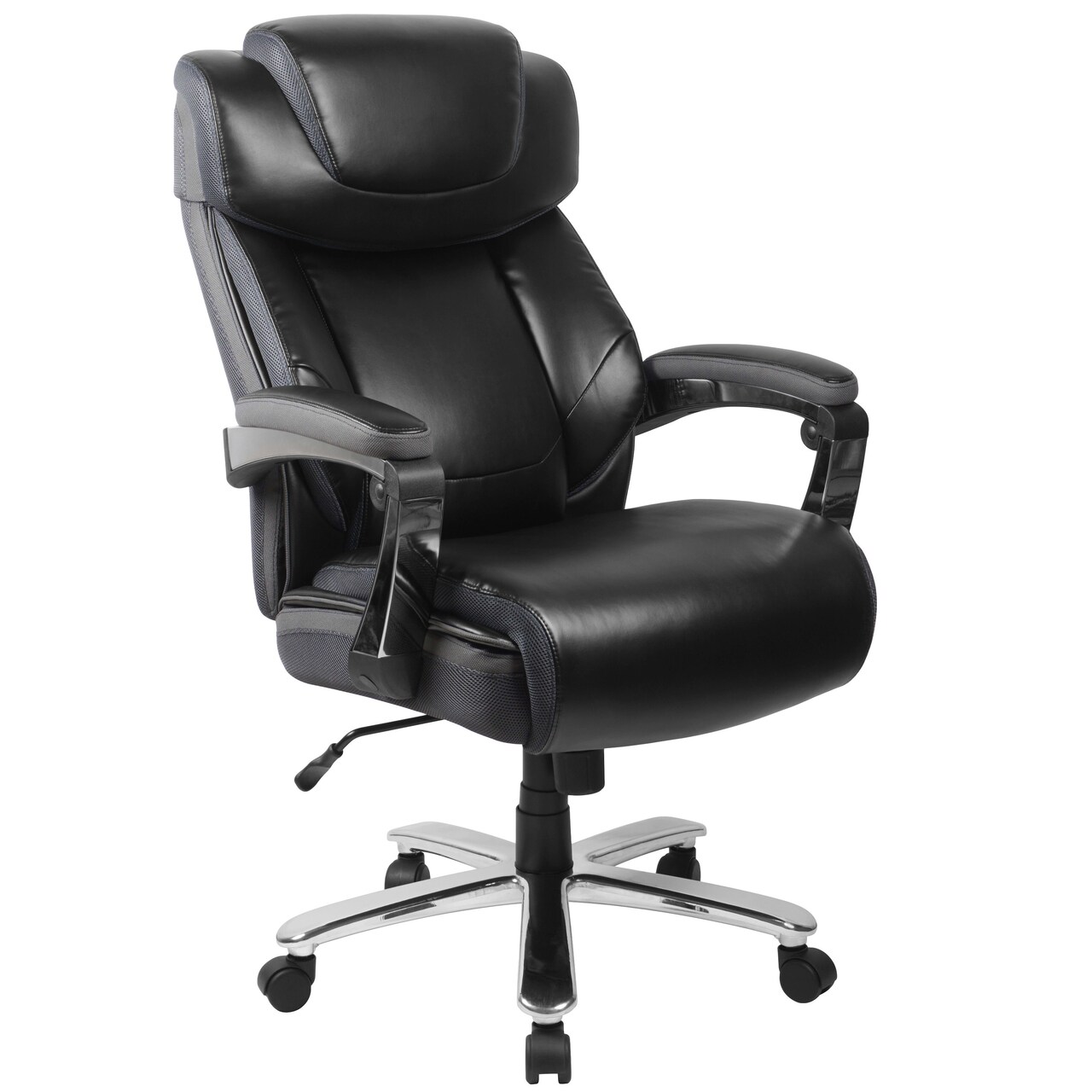 Emma and Oliver 500 lb. Big & Tall Height Adjustable Headrest Swivel Ergonomic Office Chair